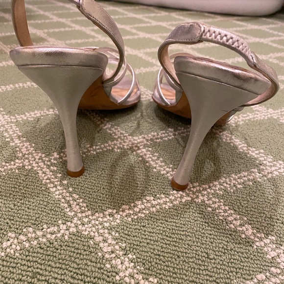 Manolo Blahnik Silver Strapy Sandals - Picture 3 of 6
